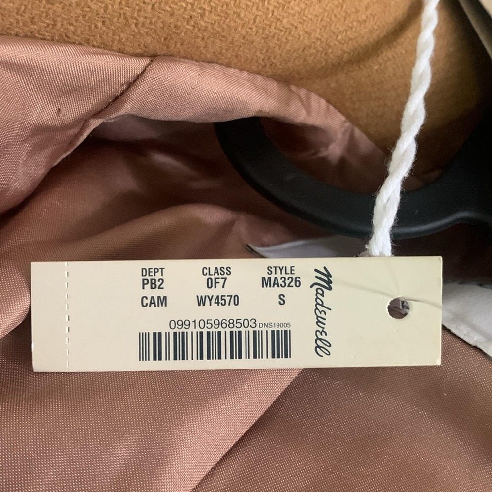 Madewell Wool Cashmere… Blend Camel coat size - Picture 9 of 15